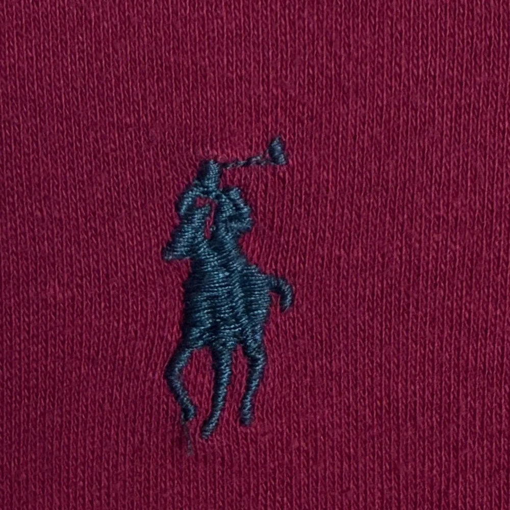 Vintage Polo Ralph Lauren Turtleneck Men L Maroon Green Pony USA Made Holiday